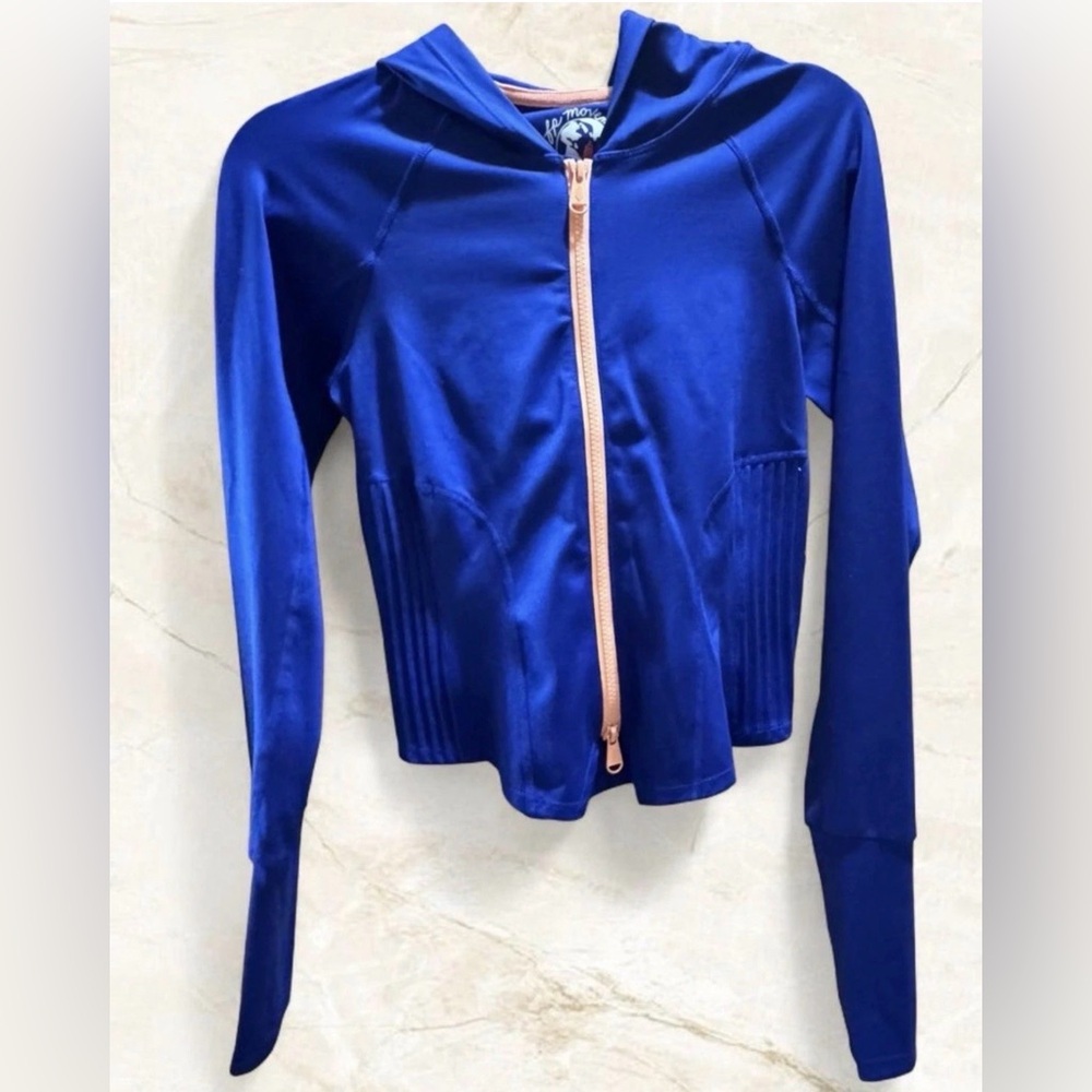 Free People Movement Playin For Keeps Track Jacket in Blue SapphireNWT- MRSP $98